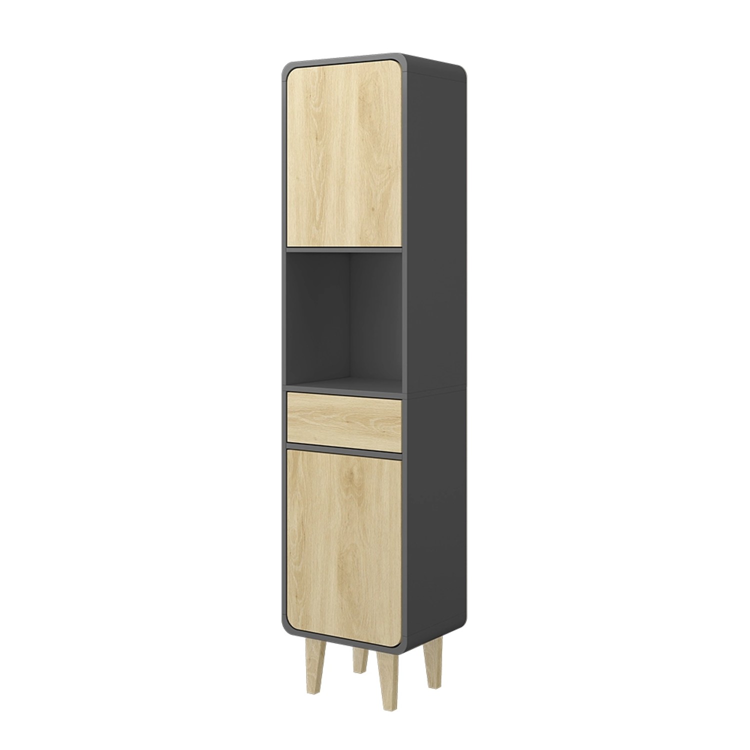 Vicco Badezimmermöbel Arla Anthrazit/Goldkraft Eiche 40 x 161 cm Vicco Badezimmermöbel Arla Anthrazit/Goldkraft Eiche 40 x 161 cm von Vicco