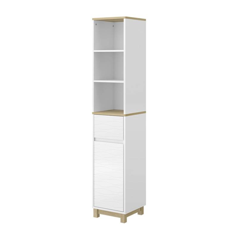 Vicco Badezimmermöbel Livia Weiß 30 x 151 cm mit Schubladen von Vicco
