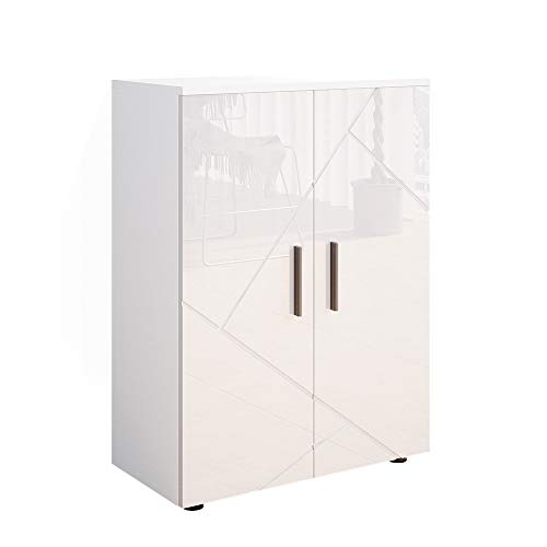 Vicco Midischrank Irma, Weiß Hochglanz, 60 x 81 cm von Vicco