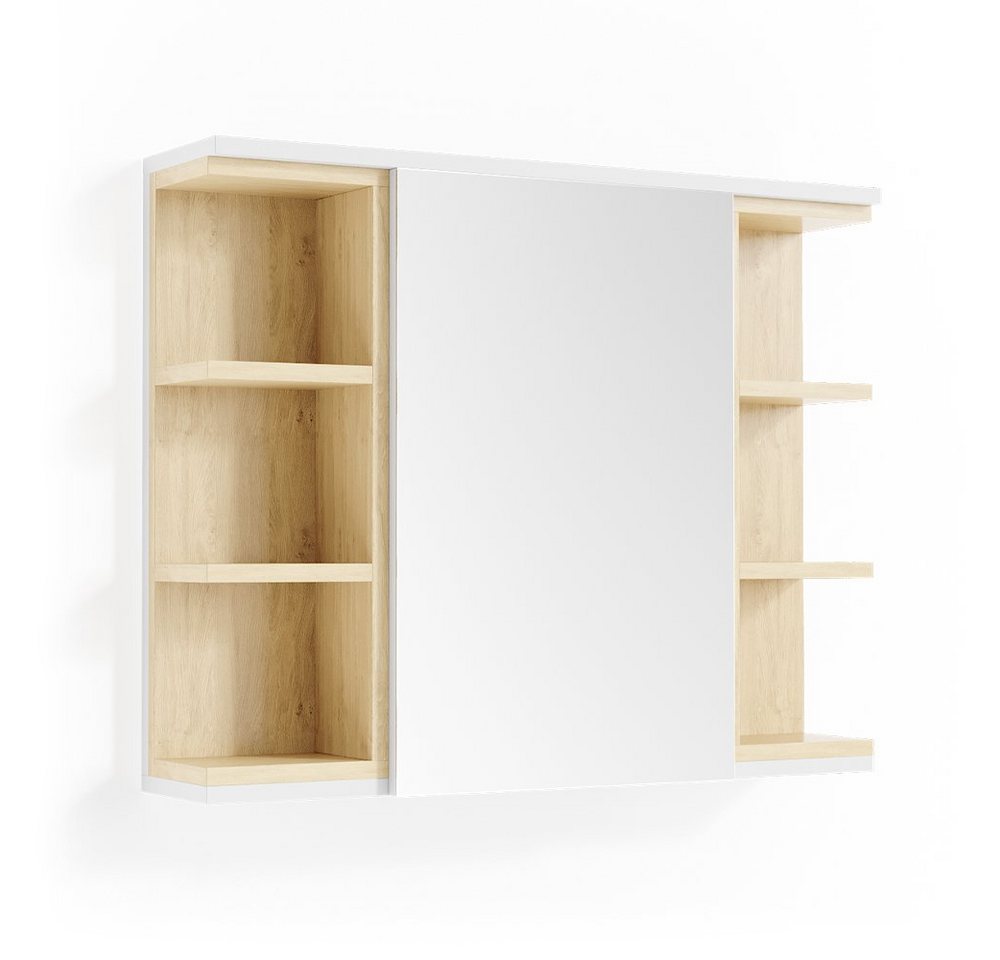 Vicco Badezimmerspiegelschrank Aquis, Weiß/Sonoma, 79 x 64 cm Vicco Badezimmerspiegelschrank Aquis, Weiß/Sonoma, 79 x 64 cm von Vicco