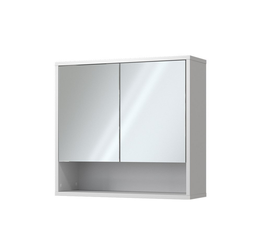 Vicco Badezimmerspiegelschrank Eliza, Weiß, 70 x 65 cm mit 2 Türen von Vicco
