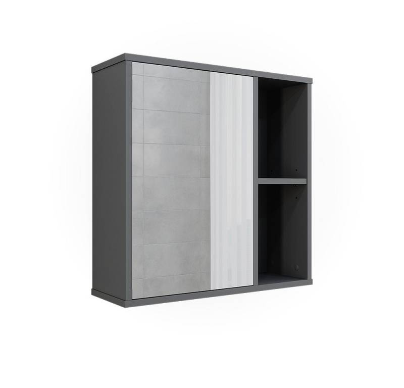 Vicco Badezimmerspiegelschrank Leano, Anthrazit, 60 x 60 cm von Vicco