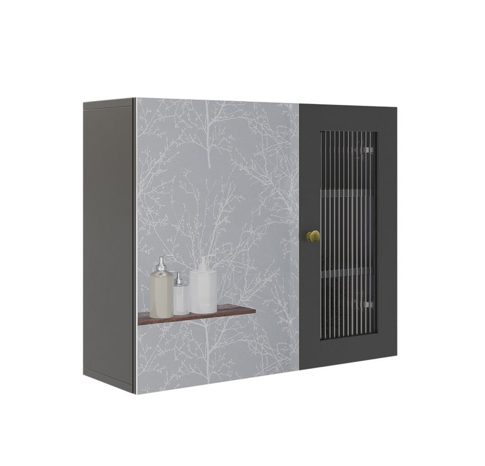 Vicco Badezimmerspiegelschrank Malte, Grau, 60 x 50 cm mit Spiegel von Vicco