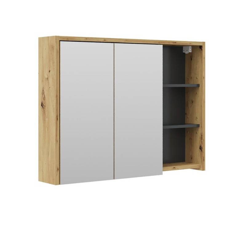 Vicco Badezimmerspiegelschrank Viola, Anthrazit/Eiche, 100 x 75 cm von Vicco