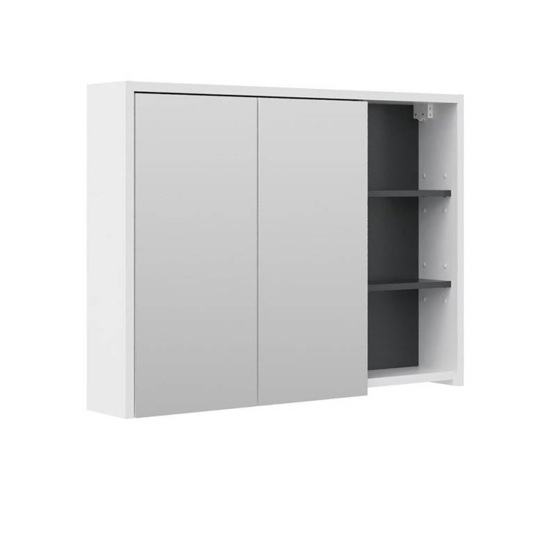 Vicco Badezimmerspiegelschrank Viola, Anthrazit/Weiß, 100 x 75 cm von Vicco