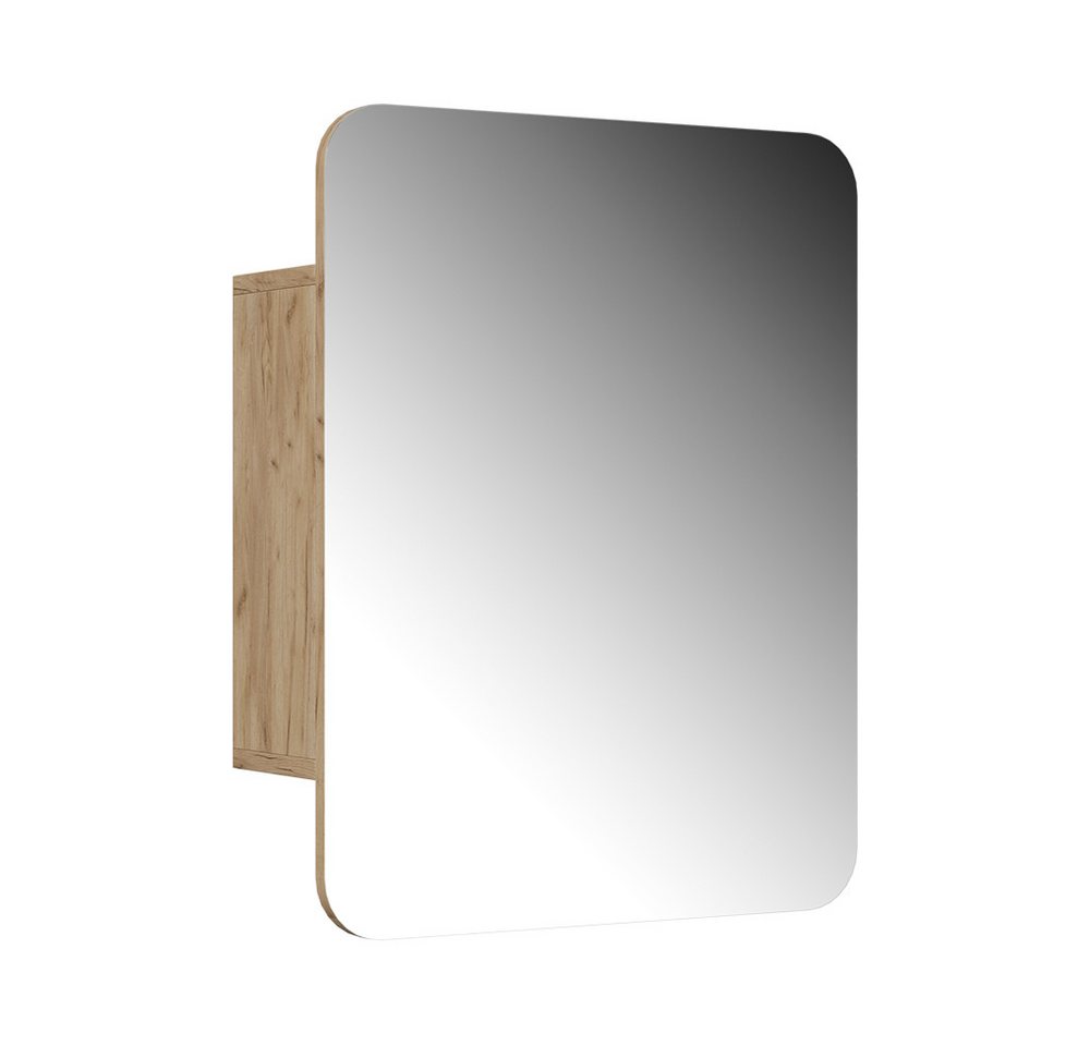 Vicco Badezimmerspiegelschrank Zino, Goldkraft Eiche, 65 x 50 cm mit Regalen von Vicco