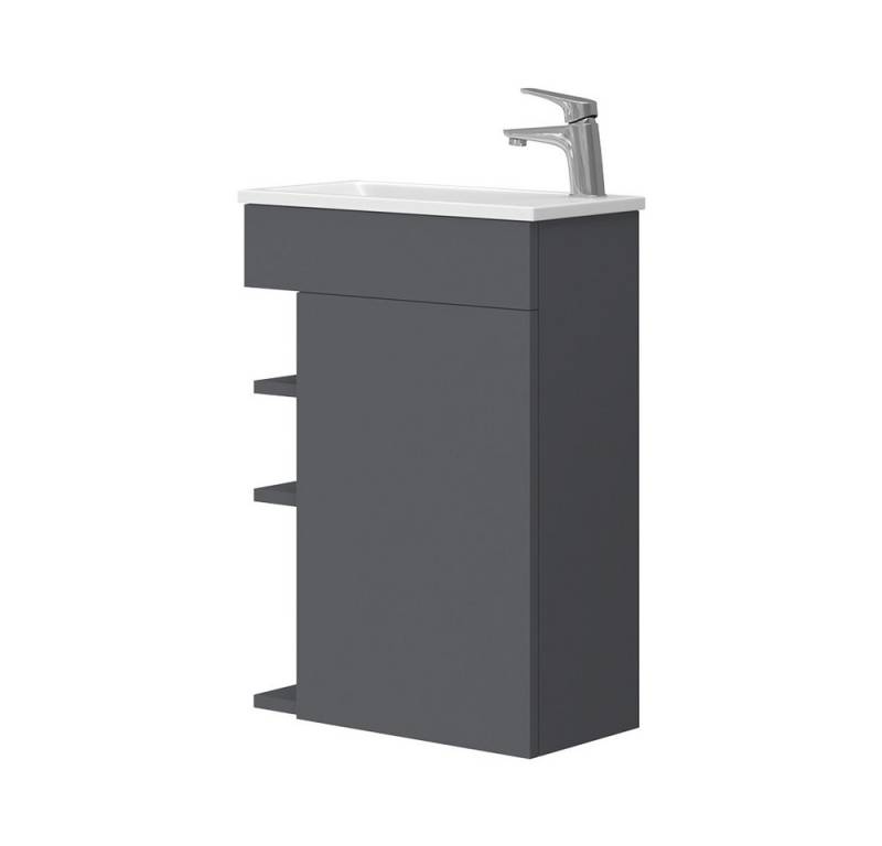 Vicco Badmöbel-Set Amadeo, Anthrazit, 2 Teile, mit Waschbecken, (2-St., 2er Set) von Vicco