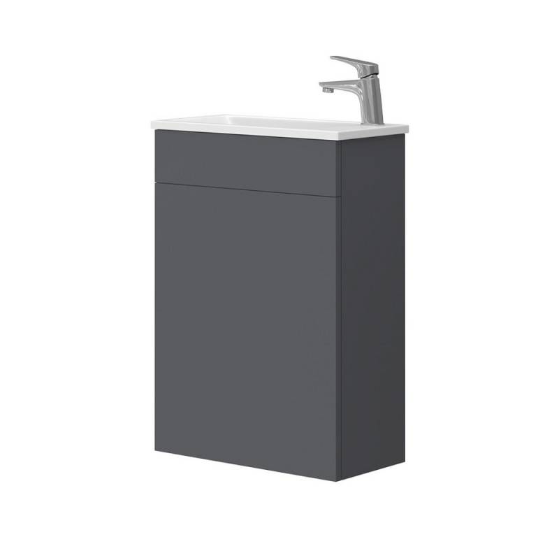 Vicco Badmöbel-Set Amadeo, Anthrazit/Weiß, 2 Teile, mit Waschbecken, (2-St., 2er Set) von Vicco
