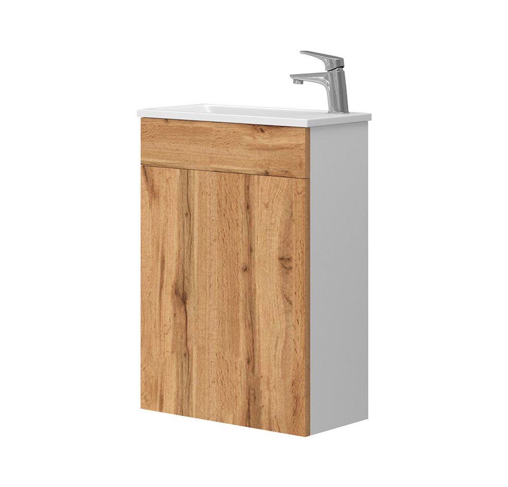 Vicco Badmöbel-Set Amadeo, Goldkraft Eiche, 2 Teile, mit Waschbecken, (2-St., 2er Set) von Vicco