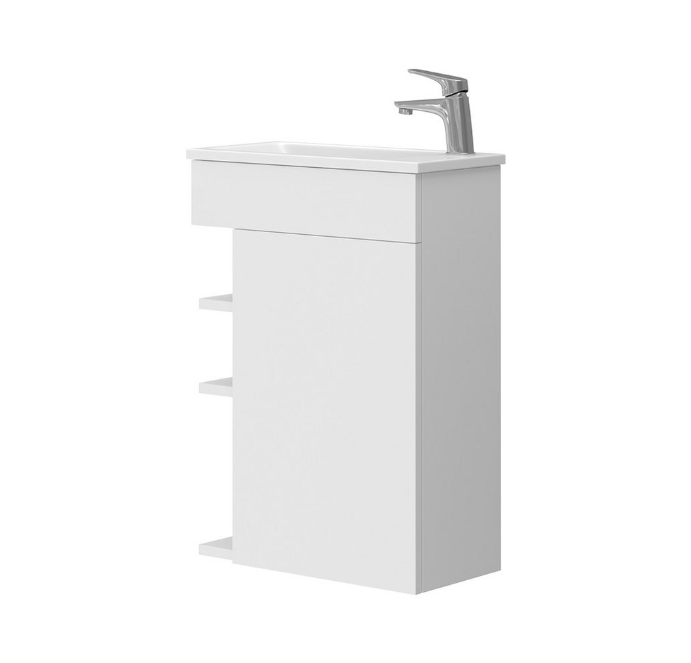 Vicco Badmöbel-Set Amadeo, Weiß/Weiß, 2 Teile, mit Waschbecken, (2-St., 2er Set) von Vicco