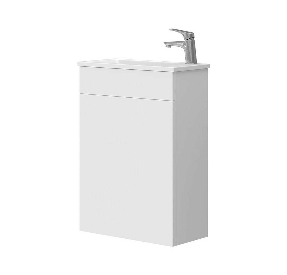 Vicco Badmöbel-Set Amadeo, Weiß/Weiß, 2 Teile, mit Waschbecken, (2-St., 2er Set) von Vicco