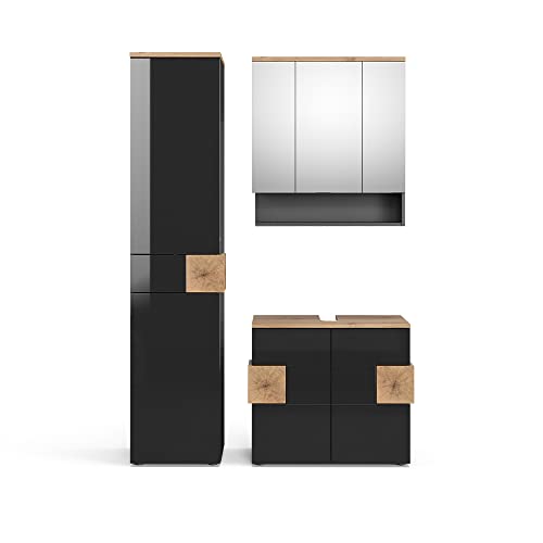 Vicco Badmöbel-Set Anthrazit Eden, bestehend aus Bad Spiegelschrank, Waschbeckenunterschrank, Hochschrank - Unterschrank- und Hängeschrank-Kombination Vicco Badmöbel-Set Anthrazit Eden, bestehend aus Bad Spiegelschrank, Waschbeckenunterschrank, Hochschrank - Unterschrank- und Hängeschrank-Kombination von Vicco