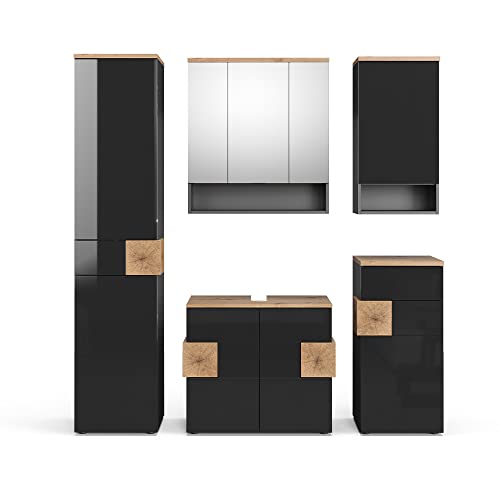 Vicco Badmöbel-Set Anthrazit Eden, bestehend aus Bad Spiegelschrank, Midischrank, Hängeschrank, Waschbeckenunterschrank, Hochschrank - Unterschrank- und Hängeschrank-Kombination Vicco Badmöbel-Set Anthrazit Eden, bestehend aus Bad Spiegelschrank, Midischrank, Hängeschrank, Waschbeckenunterschrank, Hochschrank - Unterschrank- und Hängeschrank-Kombination von Vicco