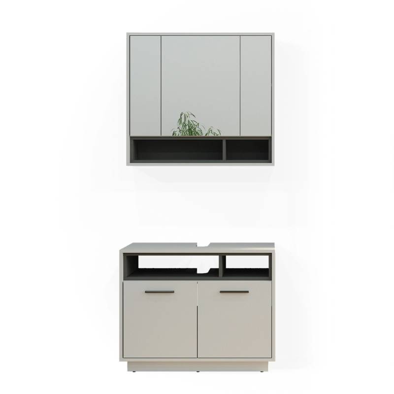 Vicco Badmöbel-Set Beatrice Grau/Anthrazit 2 Teile von Vicco