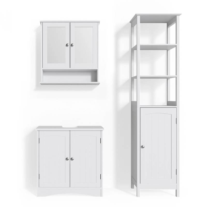 Vicco Badmöbel-Set Bianco Weiß 3 Teile mit Hochschrank von Vicco