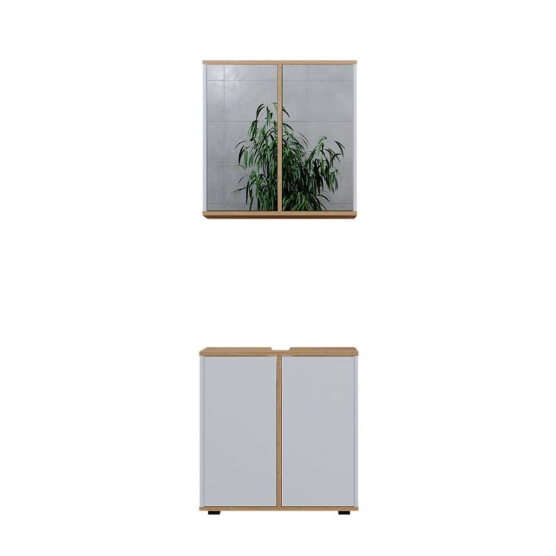 Vicco Badmöbel-Set Didi Weiß/Artisan 2 Teile Unterschrank 60 cm von Vicco