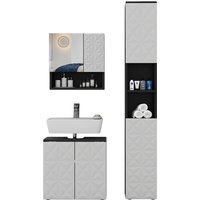 Vicco - Badmöbel-Set Edge, Schwarz, 3 Teile, mit Hochschrank Vicco - Badmöbel-Set Edge, Schwarz, 3 Teile, mit Hochschrank von Vicco