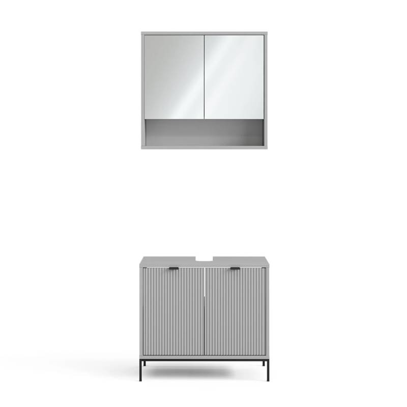 Vicco Badmöbel-Set Eliza Grau 2 Teile von Vicco