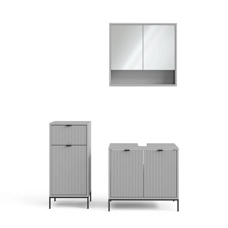 Vicco Badmöbel-Set Eliza Grau 3 Teile von Vicco
