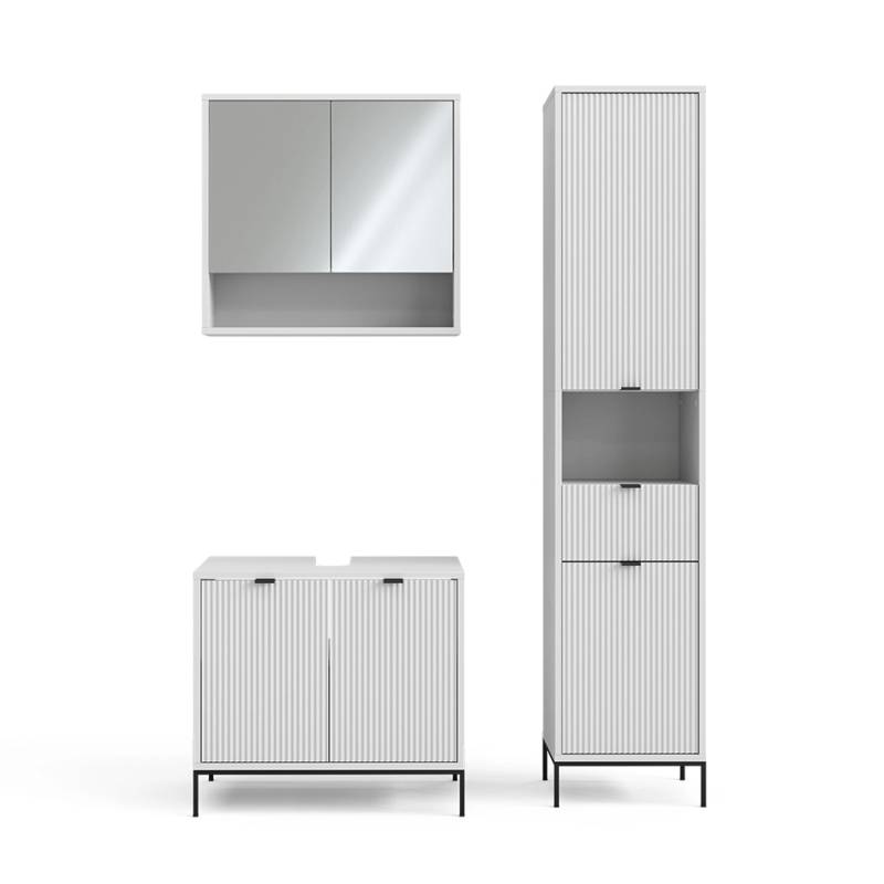 Vicco Badmöbel-Set Eliza Weiß 3 Teile mit Hochschrank von Vicco
