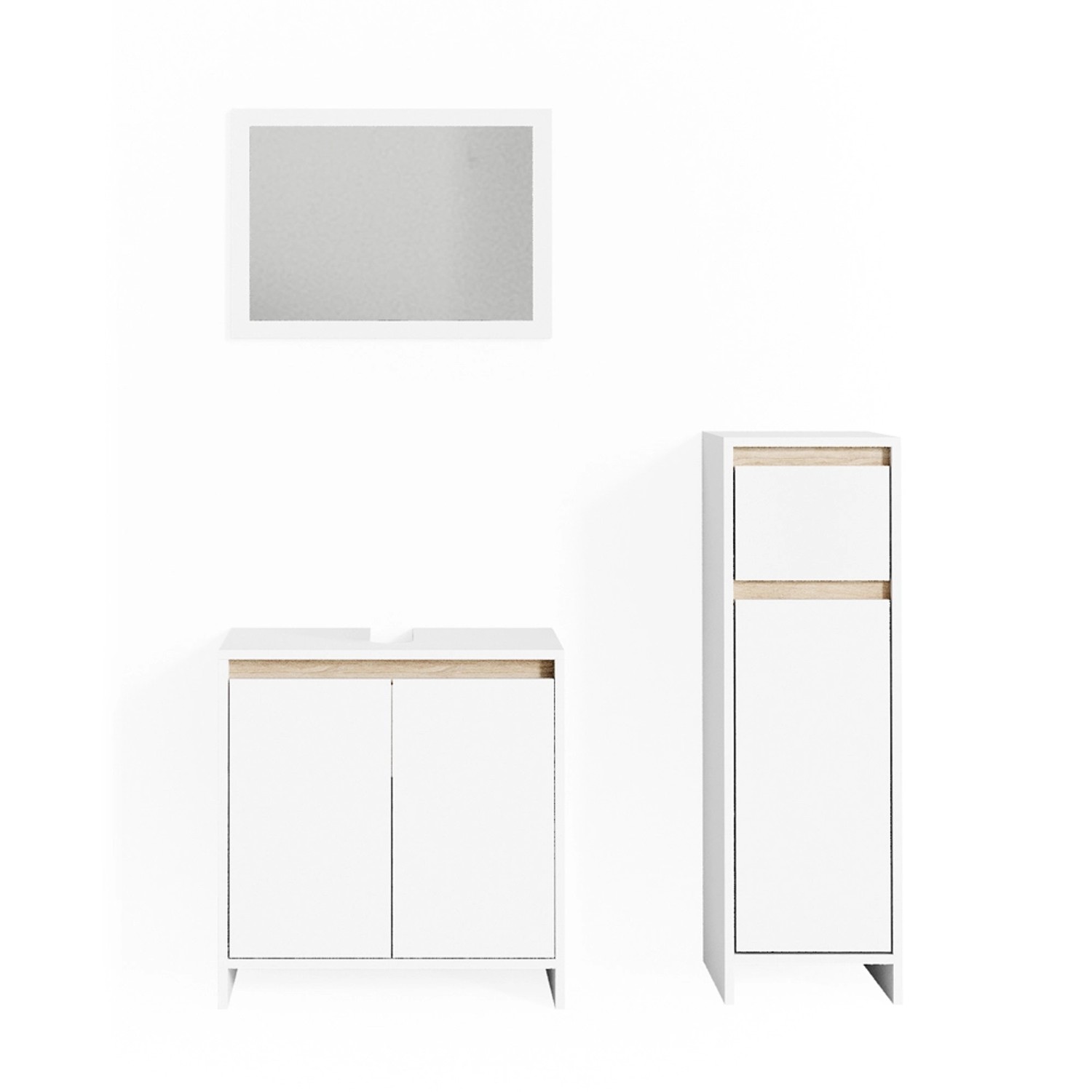 Vicco Badmöbel-Set Emma Weiß/Sonoma 3 Teile mit Midischrank Vicco Badmöbel-Set Emma Weiß/Sonoma 3 Teile mit Midischrank von Vicco