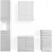 Vicco - Badmöbel-Set Freddy, Weiß Hochglanz, 4 Teile von Vicco
