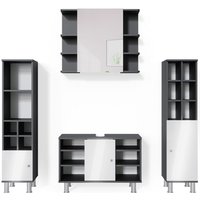 Vicco - Badmöbel-Set Fynn, Anthrazit, 4 Teile, mit Midischränke Vicco - Badmöbel-Set Fynn, Anthrazit, 4 Teile, mit Midischränke von Vicco
