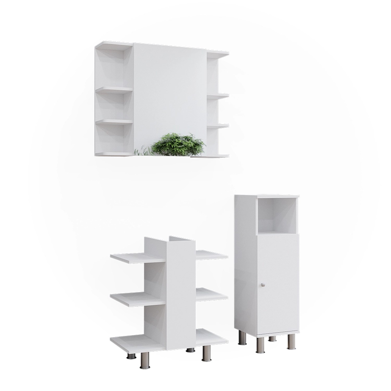 Vicco Badmöbel-Set Fynn Weiß 3 Teile mit Midischrank Opt 2 Vicco Badmöbel-Set Fynn Weiß 3 Teile mit Midischrank Opt 2 von Vicco