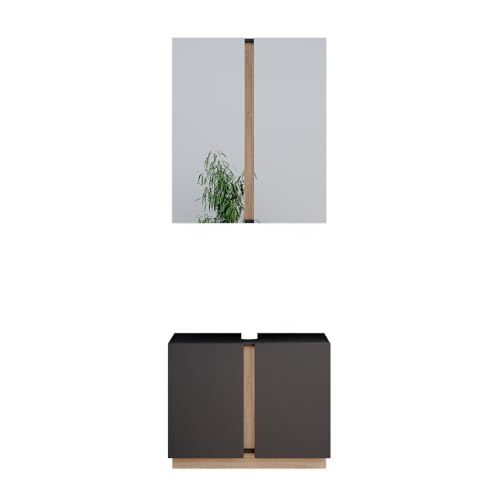 Vicco Badmöbel-Set Anthrazit Gloria, bestehend aus Badezimmerspiegel, Waschbeckenunterschrank - Unterschrank- und Hängeschrank-Kombination Vicco Badmöbel-Set Anthrazit Gloria, bestehend aus Badezimmerspiegel, Waschbeckenunterschrank - Unterschrank- und Hängeschrank-Kombination von Vicco