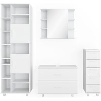Vicco - Badmöbel-Set Ilias, Weiß, 4 Teile, mit Hochschrank Vicco - Badmöbel-Set Ilias, Weiß, 4 Teile, mit Hochschrank von Vicco