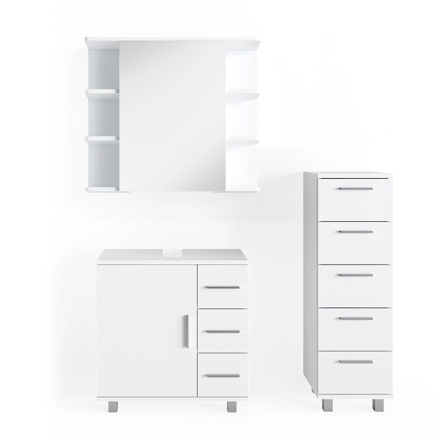 Vicco Badmöbel-Set Ilias Weiß 3 Teile mit Midischrank Vicco Badmöbel-Set Ilias Weiß 3 Teile mit Midischrank von Vicco
