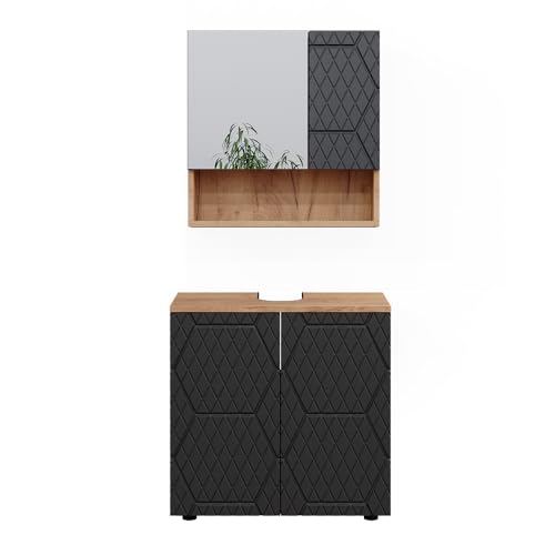 Vicco Badmöbel-Set Irma, Goldkraft Eiche/Anthrazit, 2 Teile, Unterschrank 60 cm Vicco Badmöbel-Set Irma, Goldkraft Eiche/Anthrazit, 2 Teile, Unterschrank 60 cm von Vicco