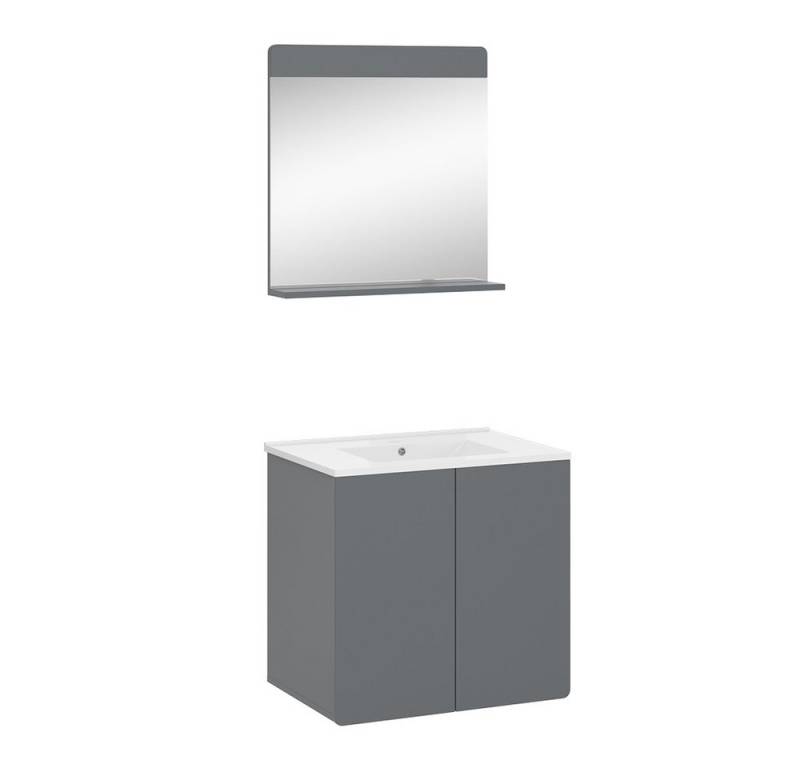 Vicco Badmöbel-Set Izan, Grau, 2 Teile, (3-St., 3er Set) von Vicco