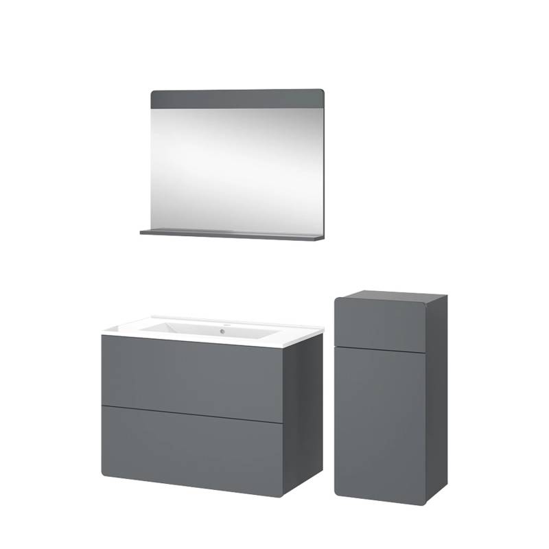 Vicco Badmöbel-Set Izan 4 Teile mit Midischrank von Vicco