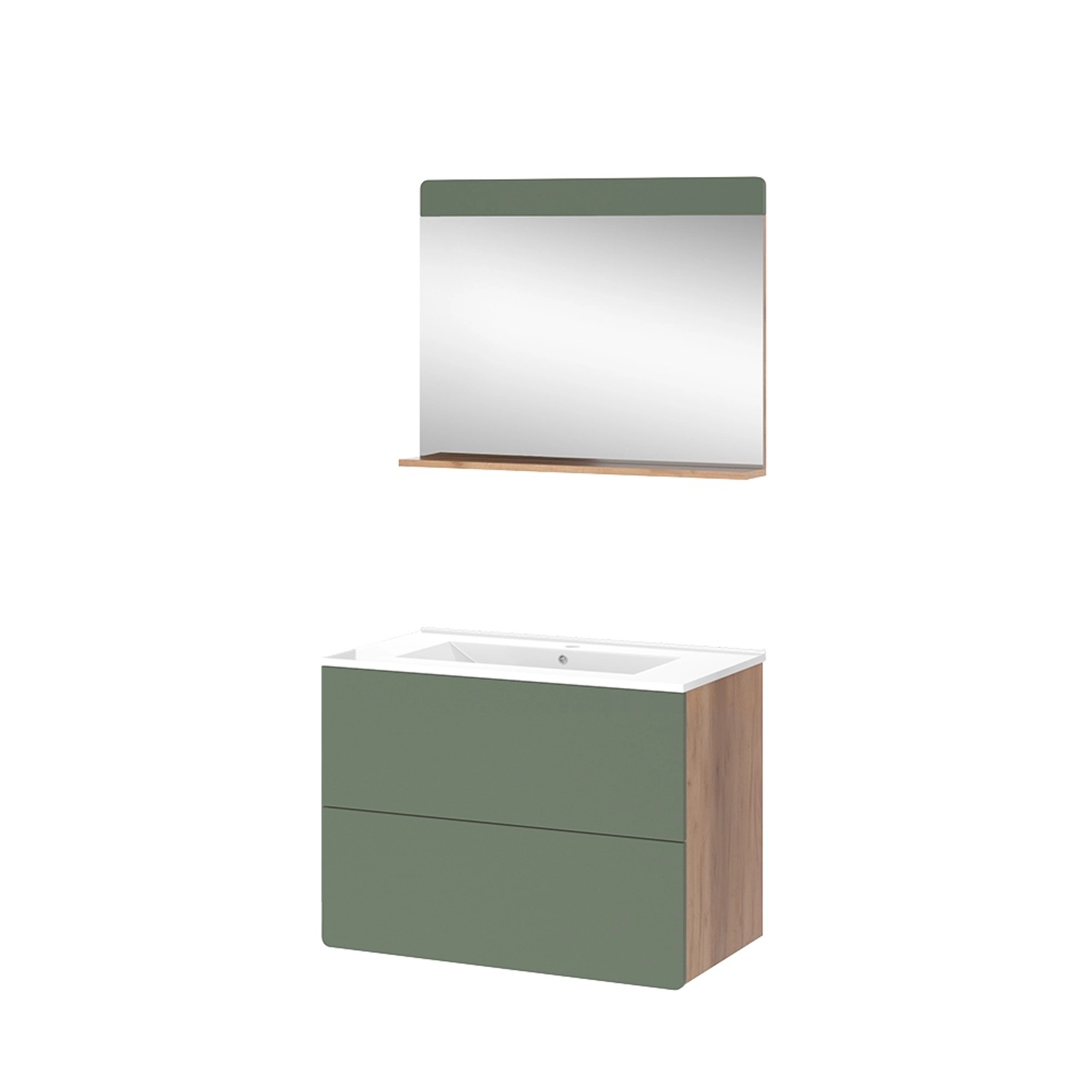 Vicco Badmöbel-Set Izan Goldkraft Eiche/Grün 3 Teile mit Spiegel Opt 2 Vicco Badmöbel-Set Izan Goldkraft Eiche/Grün 3 Teile mit Spiegel Opt 2 von Vicco