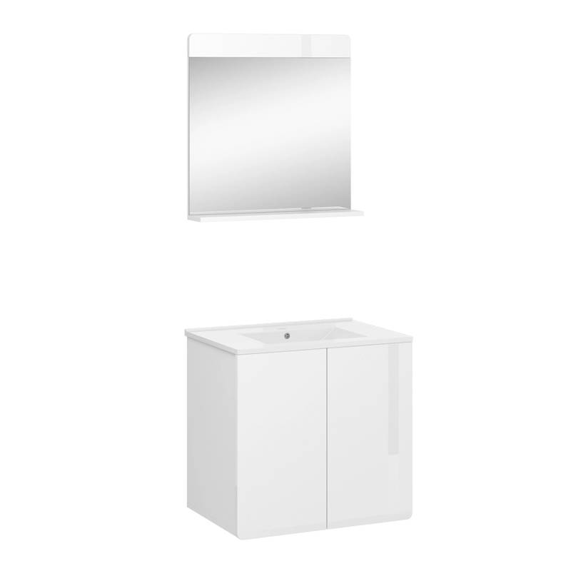 Vicco Badmöbel-Set Izan Weiß Hochglanz 2 Teile von Vicco