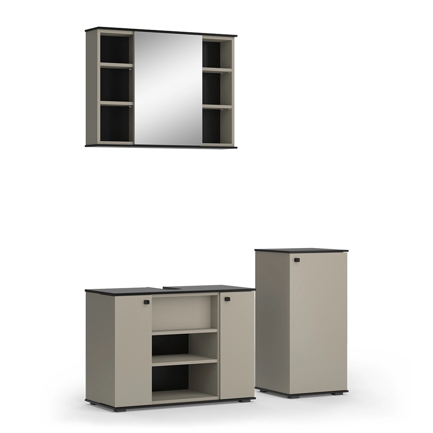 Vicco Badmöbel-Set Joli Greige 3 Teile mit Midischrank Opt 2 Vicco Badmöbel-Set Joli Greige 3 Teile mit Midischrank Opt 2 von Vicco