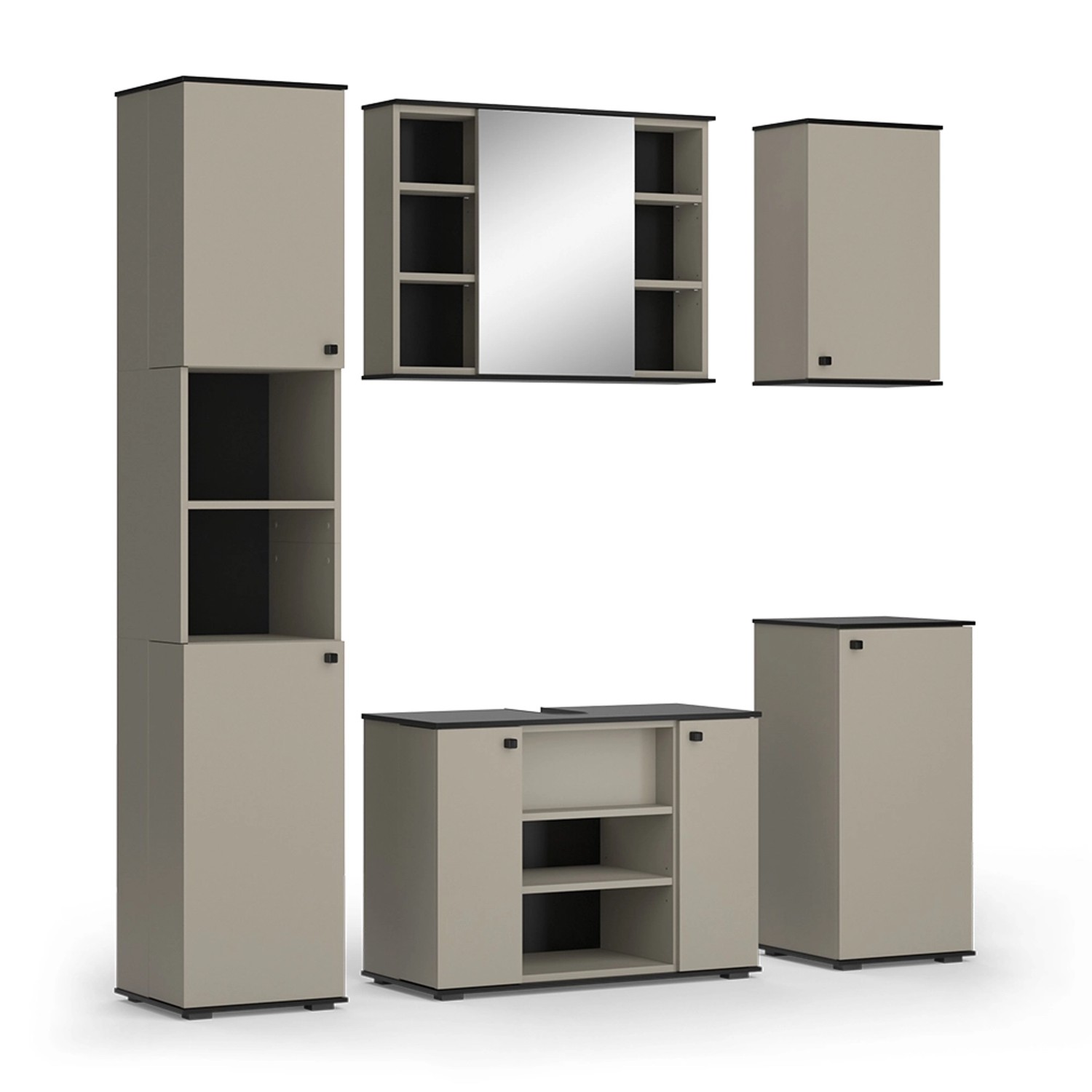 Vicco Badmöbel-Set Joli Greige 5 Teile Opt 2 Vicco Badmöbel-Set Joli Greige 5 Teile Opt 2 von Vicco