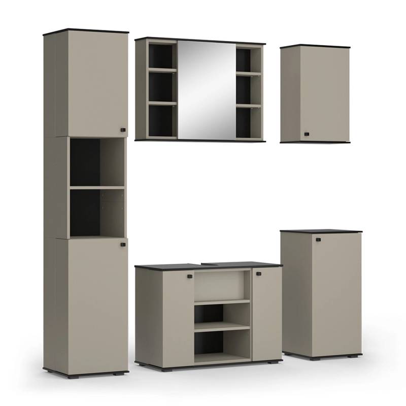 Vicco Badmöbel-Set Joli Greige 5 Teile Opt 2 Vicco Badmöbel-Set Joli Greige 5 Teile Opt 2 von Vicco