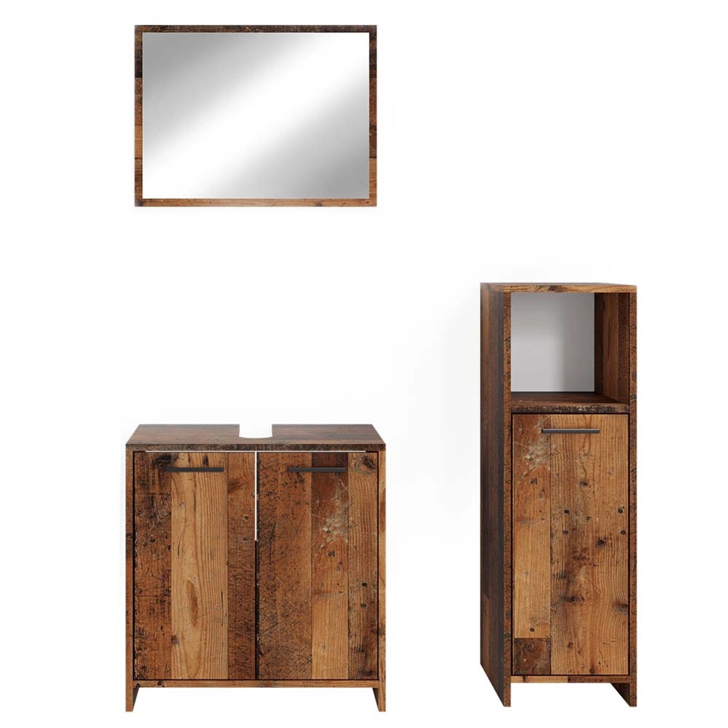 Vicco Badmöbel-Set Kiko Eiche Rustikal 3 Teile mit Midischrank Vicco Badmöbel-Set Kiko Eiche Rustikal 3 Teile mit Midischrank von Vicco