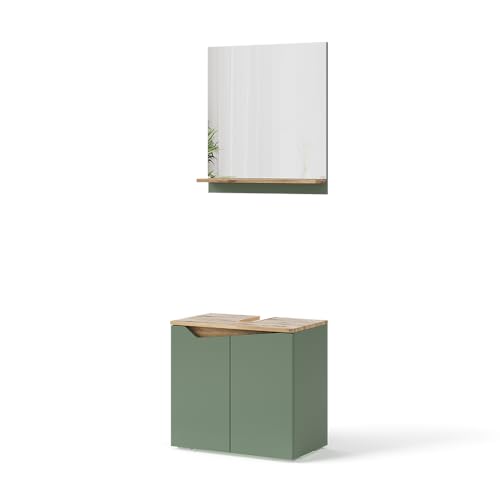 Vicco Badmöbel-Set Marelle, Badezimmerschrank-Set, Grün/Artisan, 2 Teile Vicco Badmöbel-Set Marelle, Badezimmerschrank-Set, Grün/Artisan, 2 Teile von Vicco