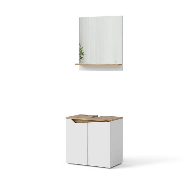 Vicco Badmöbel-Set Marelle, Weiß/Artisan-Eiche, 2 Teile, (2-St., 2er Set) von Vicco