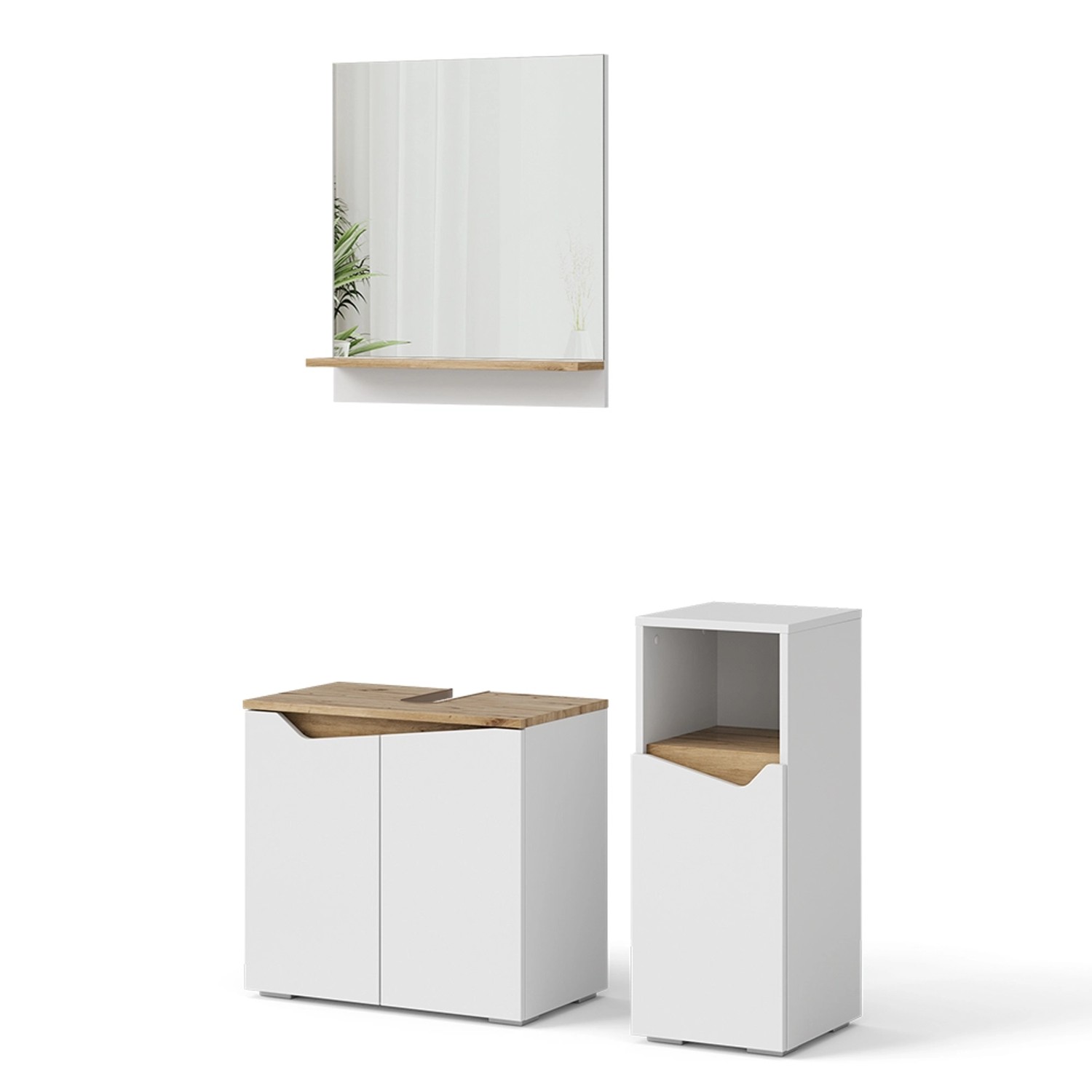 Vicco Badmöbel-Set Marelle Weiß/Artisan-Eiche 3 Teile mit Midischrank Vicco Badmöbel-Set Marelle Weiß/Artisan-Eiche 3 Teile mit Midischrank von Vicco