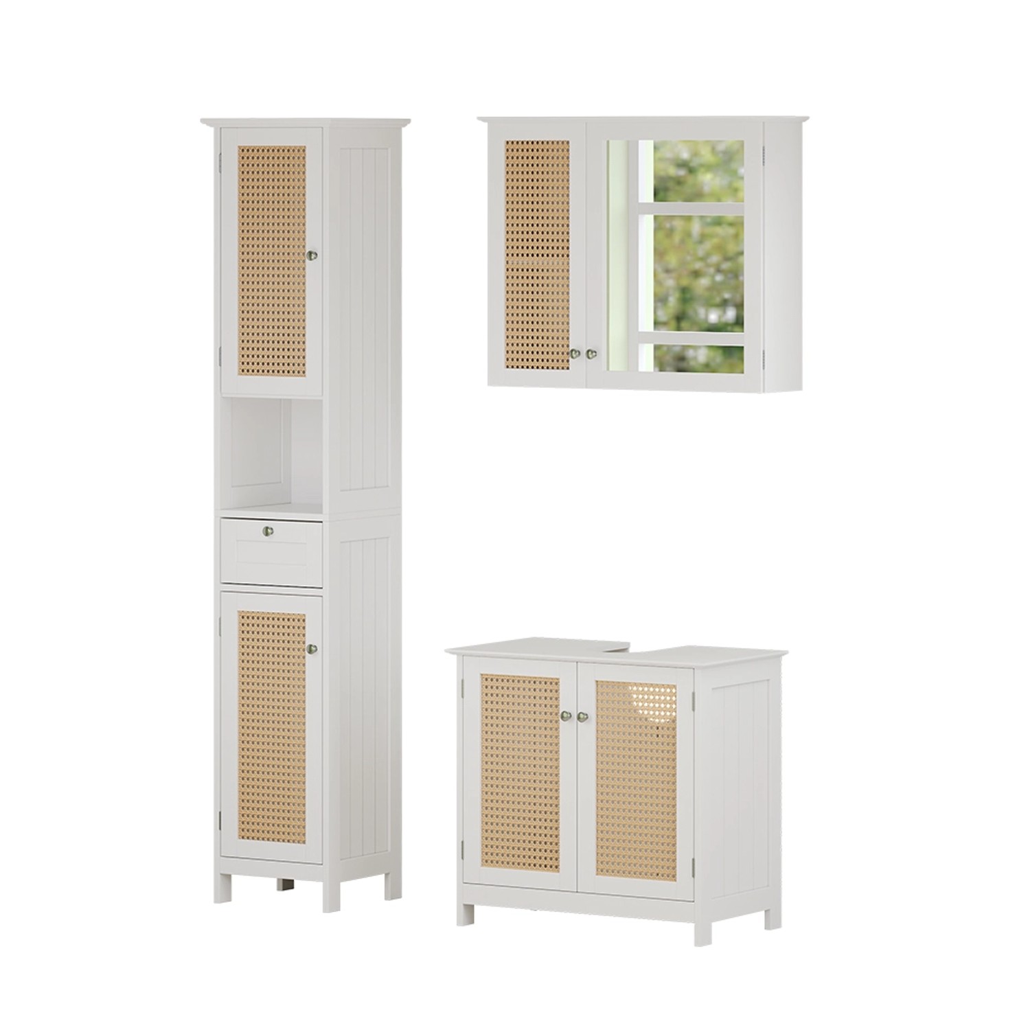 Vicco Badmöbel-Set Rosario Weiß 3 teilig mit Hochschrank Vicco Badmöbel-Set Rosario Weiß 3 teilig mit Hochschrank von Vicco