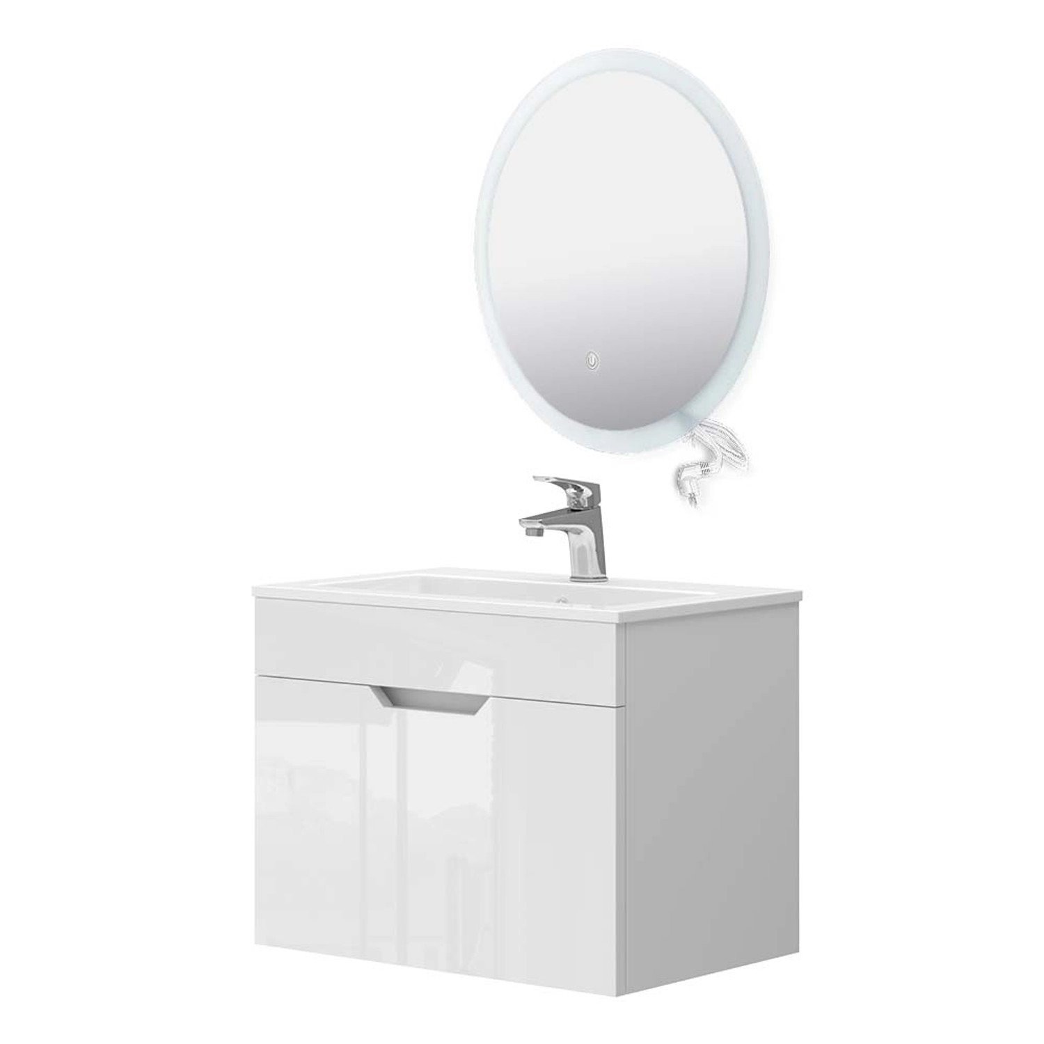 Vicco Badmöbel-Set Stefanie Weiß 3 Teile mit Unterschrank 60 cm und Led Spiegel Vicco Badmöbel-Set Stefanie Weiß 3 Teile mit Unterschrank 60 cm und Led Spiegel von Vicco