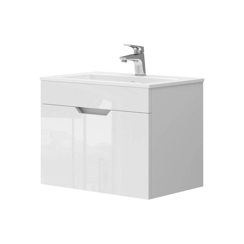 Vicco Badmöbel-Set Stefanie Weiß Hochglanz 2 Teile Unterschrank 60 cm von Vicco