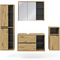 Vicco - Badmöbel-Set Viola, Braun, 4 Teile von Vicco