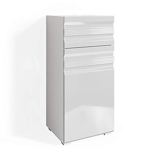 Vicco Midischrank Freddy, Weiß Hochglanz, 36 x 79 cm von Vicco