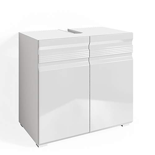 Vicco Waschbeckenunterschrank Freddy, Weiß Hochglanz, 60 x 56 cm von Vicco