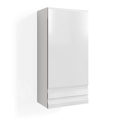 Vicco Badschrank Weiß Hochglanz Fredd 77x36x24 cm - hängender Badezimmerschrank, Pflegeleichte Oberflächen – einfach zu reinigen Vicco Badschrank Weiß Hochglanz Fredd 77x36x24 cm - hängender Badezimmerschrank, Pflegeleichte Oberflächen – einfach zu reinigen von Vicco